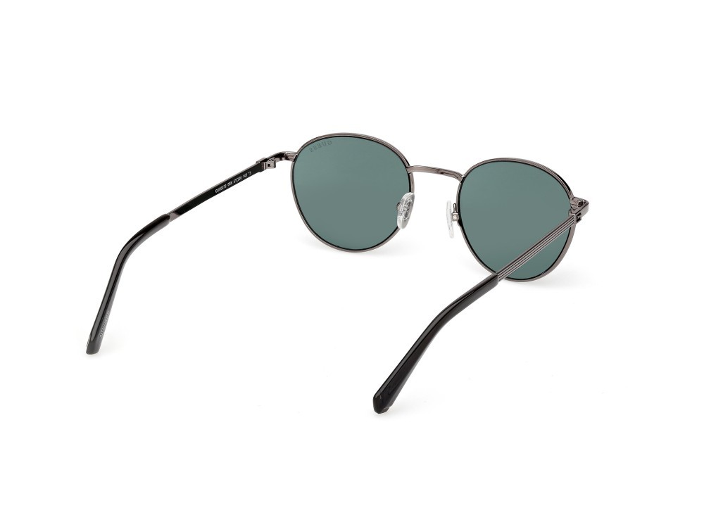 Occhiali da sole Guess GU00272 (08N) colore antracite lucido  forma rotondo lenti verde