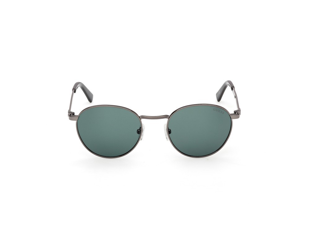 Occhiali da sole Guess GU00272 (08N) colore antracite lucido  forma rotondo lenti verde