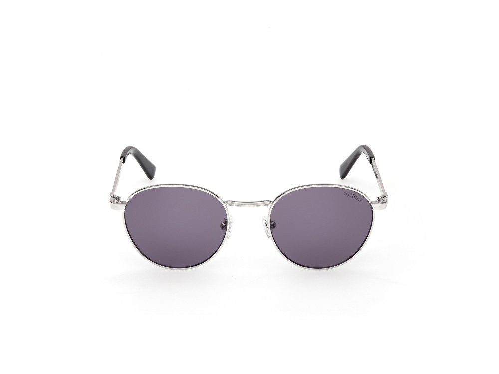 Occhiali da sole Guess GU00272 (10Y) colore rutenio chiaro lucido forma rotondo lenti viola