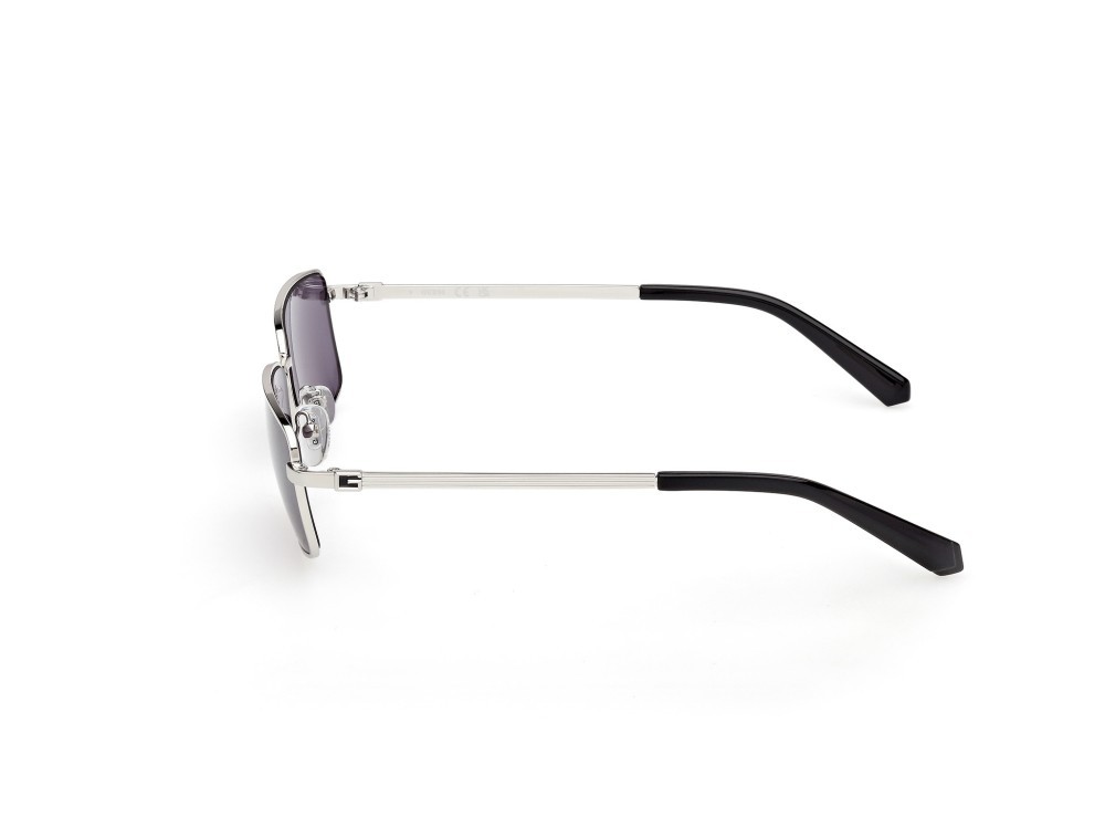 Occhiali da sole Guess GU00273 (10Y) colore rutenio chiaro lucido forma rettangolare lenti viola