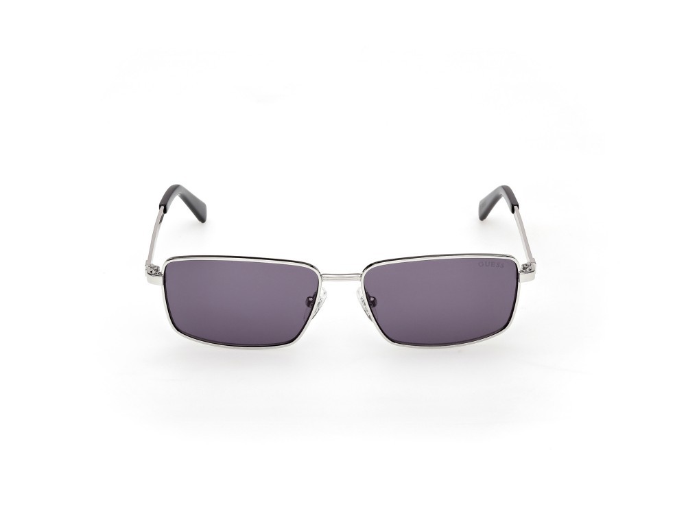Occhiali da sole Guess GU00273 (10Y) colore rutenio chiaro lucido forma rettangolare lenti viola
