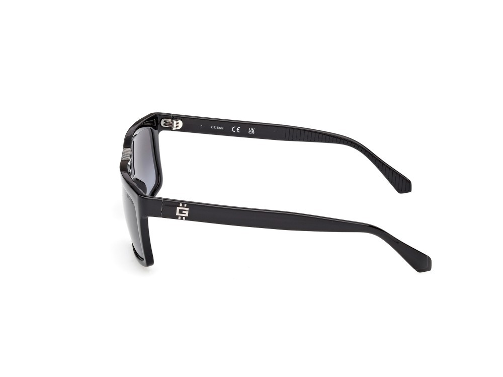 Occhiali da sole Guess GU00274 (01B) colore nero lucido forma rettangolare lenti fumo grad.