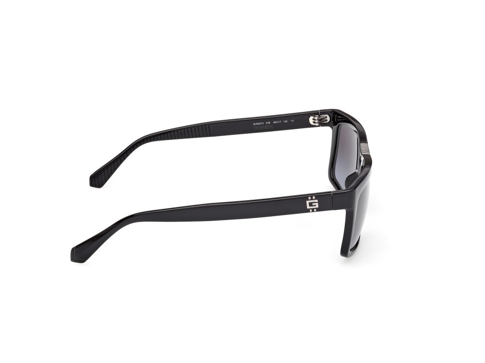 Occhiali da sole Guess GU00274 (01B) colore nero lucido forma rettangolare lenti fumo grad.