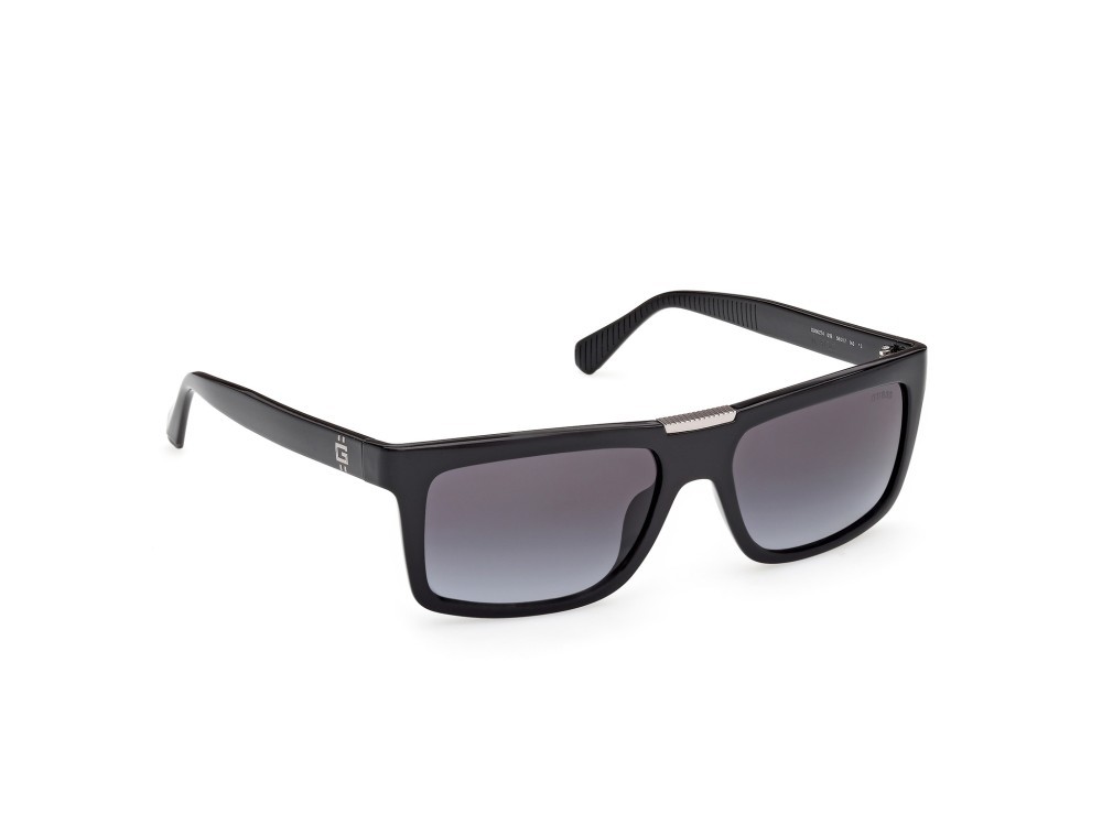 Occhiali da sole Guess GU00274 (01B) colore nero lucido forma rettangolare lenti fumo grad.