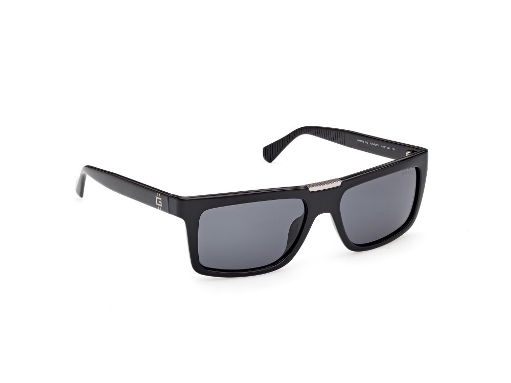 Occhiali da sole Guess GU00274 (01D) colore nero lucido forma rettangolare lenti fumo polar.