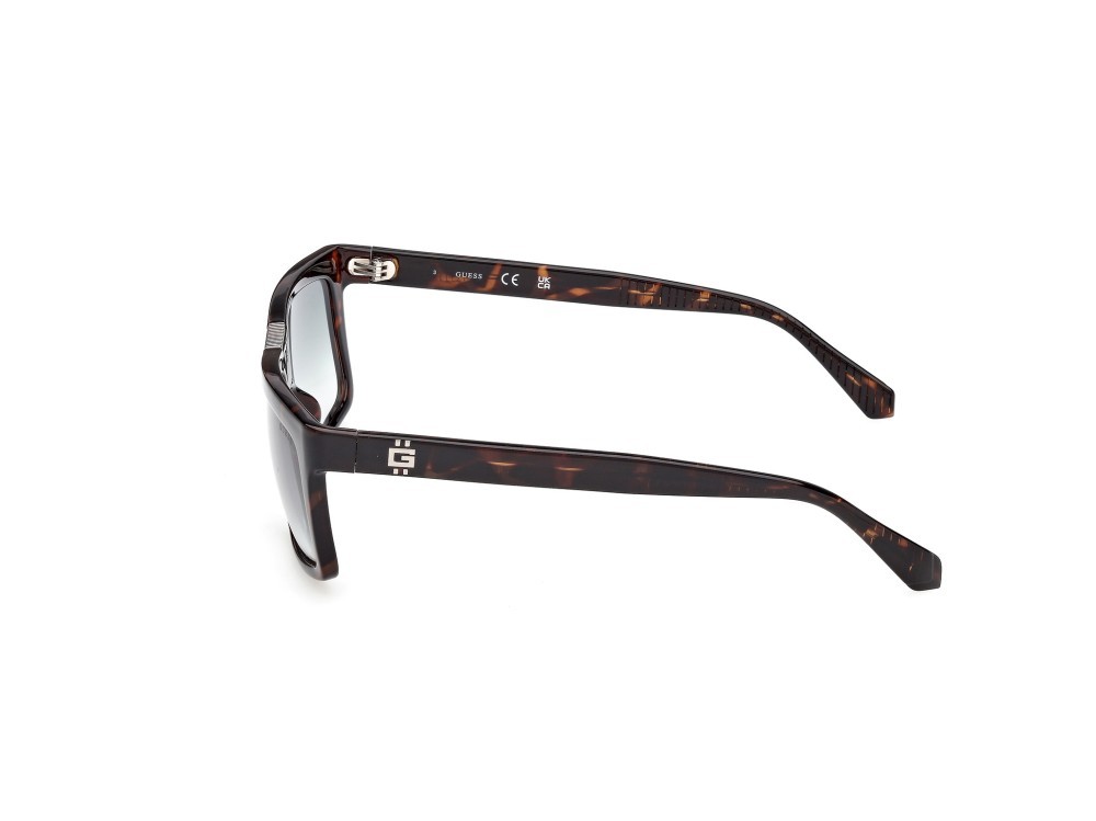 Occhiali da sole Guess GU00274 (52P) colore avana scura forma rettangolare lenti verde sfumato