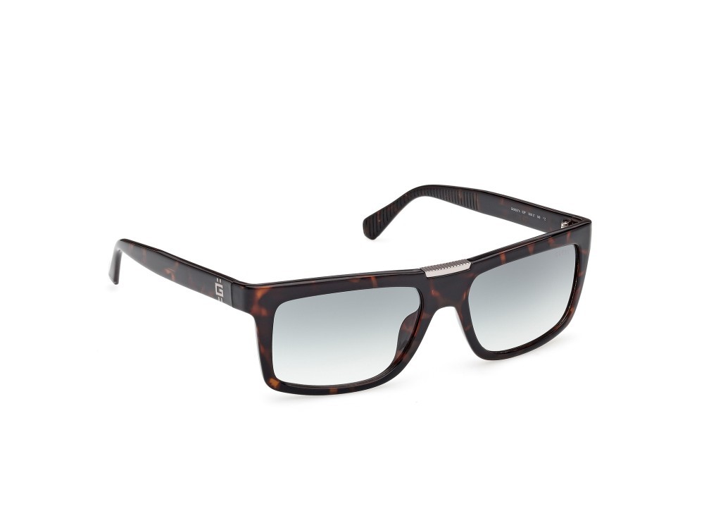 Occhiali da sole Guess GU00274 (52P) colore avana scura forma rettangolare lenti verde sfumato