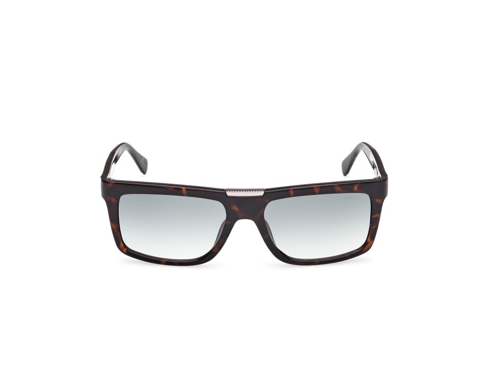 Occhiali da sole Guess GU00274 (52P) colore avana scura forma rettangolare lenti verde sfumato