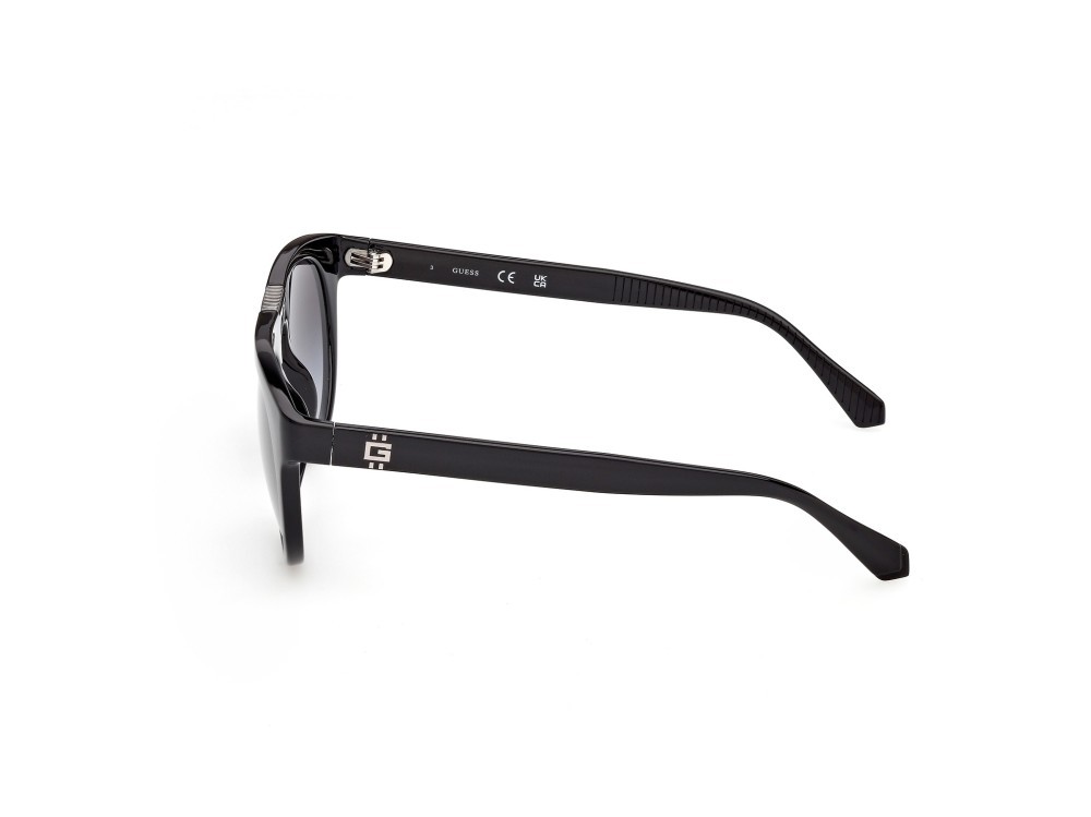 Occhiali da sole Guess GU00275 (01B) colore nero lucido forma rotondo lenti fumo gradiente