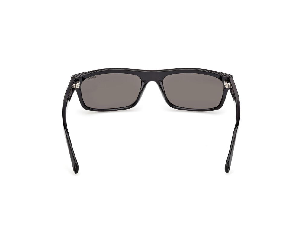 Occhiali da sole Guess GU00276 (01A) colore nero lucido forma rettangolare lenti fumo