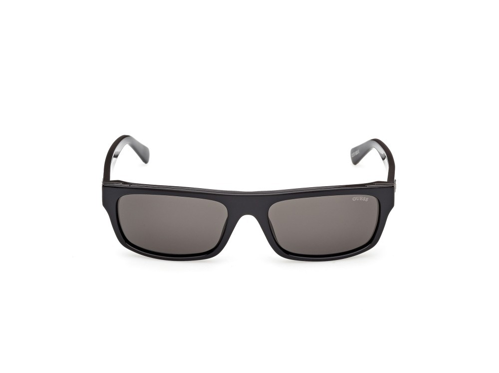Occhiali da sole Guess GU00276 (01A) colore nero lucido forma rettangolare lenti fumo