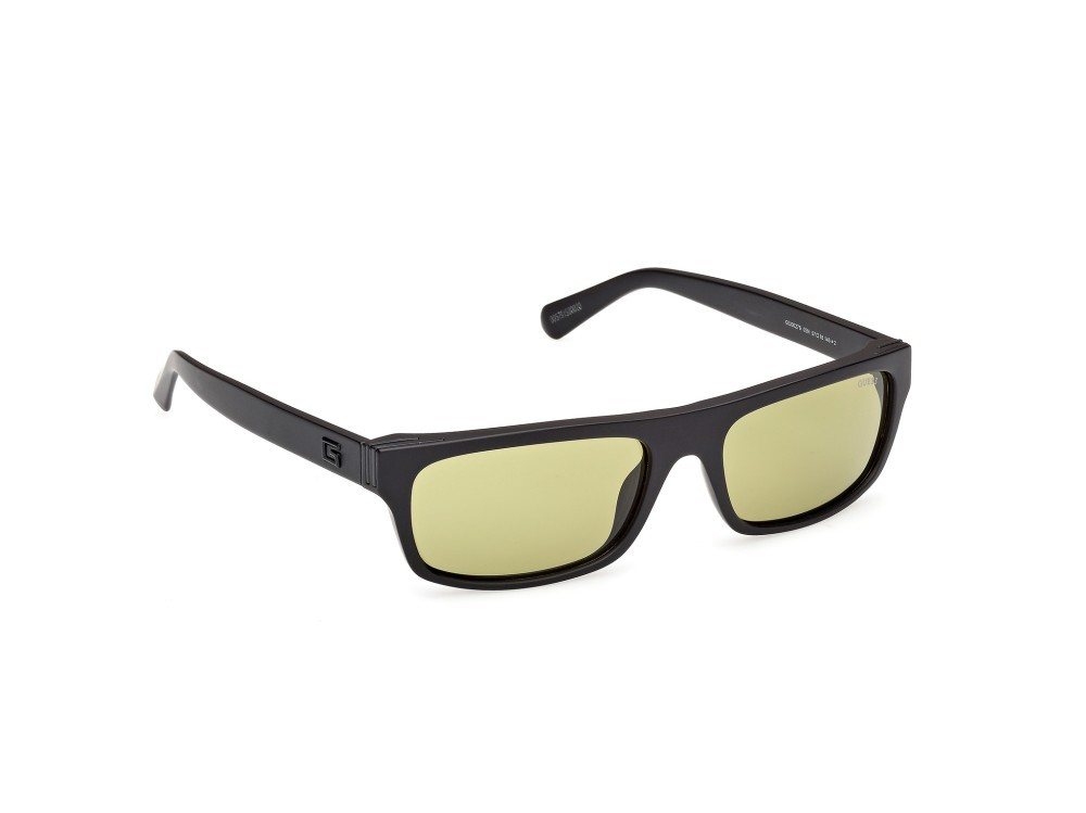Occhiali da sole Guess GU00276 (02N) colore nero opaco forma rettangolare lenti verde