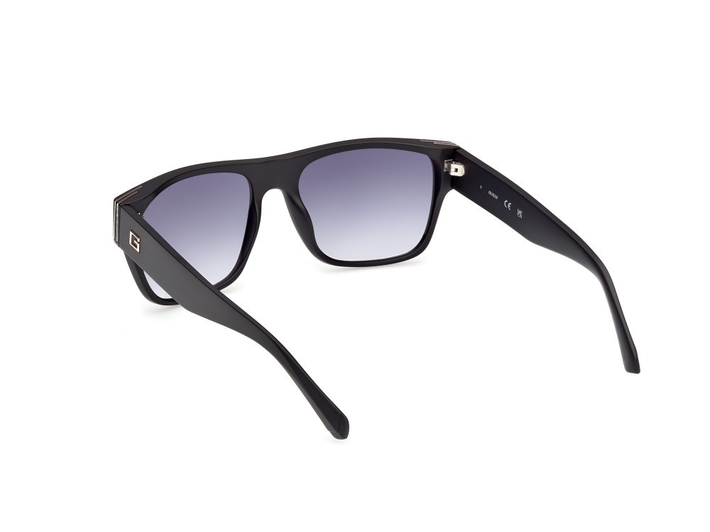 Sonnenbrillen Guess GU00277 (02W) farbe nero opaco form quadratisch gläser blu sfumato