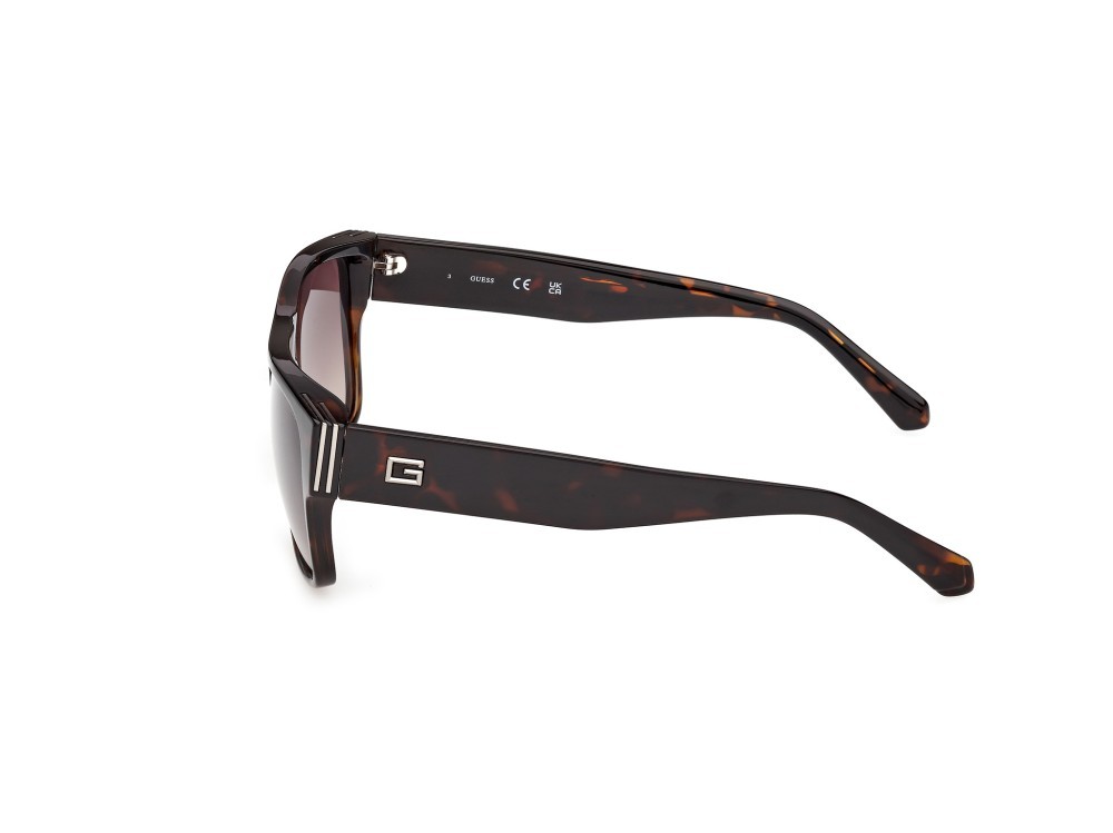 Occhiali da sole Guess GU00277 (52F) colore avana scura forma quadrato lenti marrone sfumato