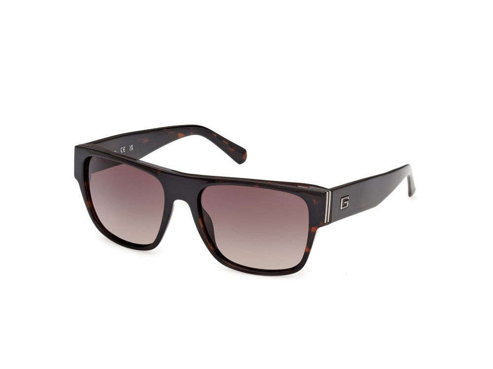 Occhiali da sole Guess GU00277 (52F) colore avana scura forma quadrato lenti marrone sfumato