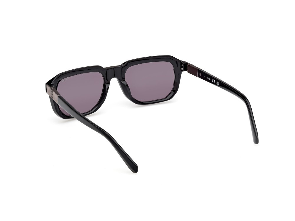 Occhiali da sole Guess GU00278 (01A) colore nero lucido  forma rettangolare lenti fumo