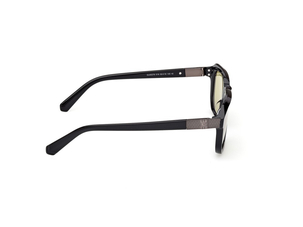 Occhiali da sole Guess GU00278 (01N) colore nero lucido  forma rettangolare lenti verde