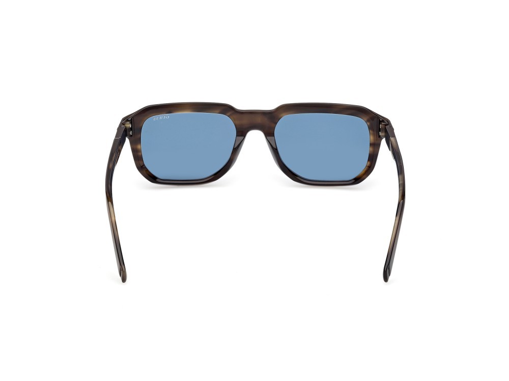 Occhiali da sole Guess GU00278 (98V) colore verde scuro/corno forma rettangolare lenti blu