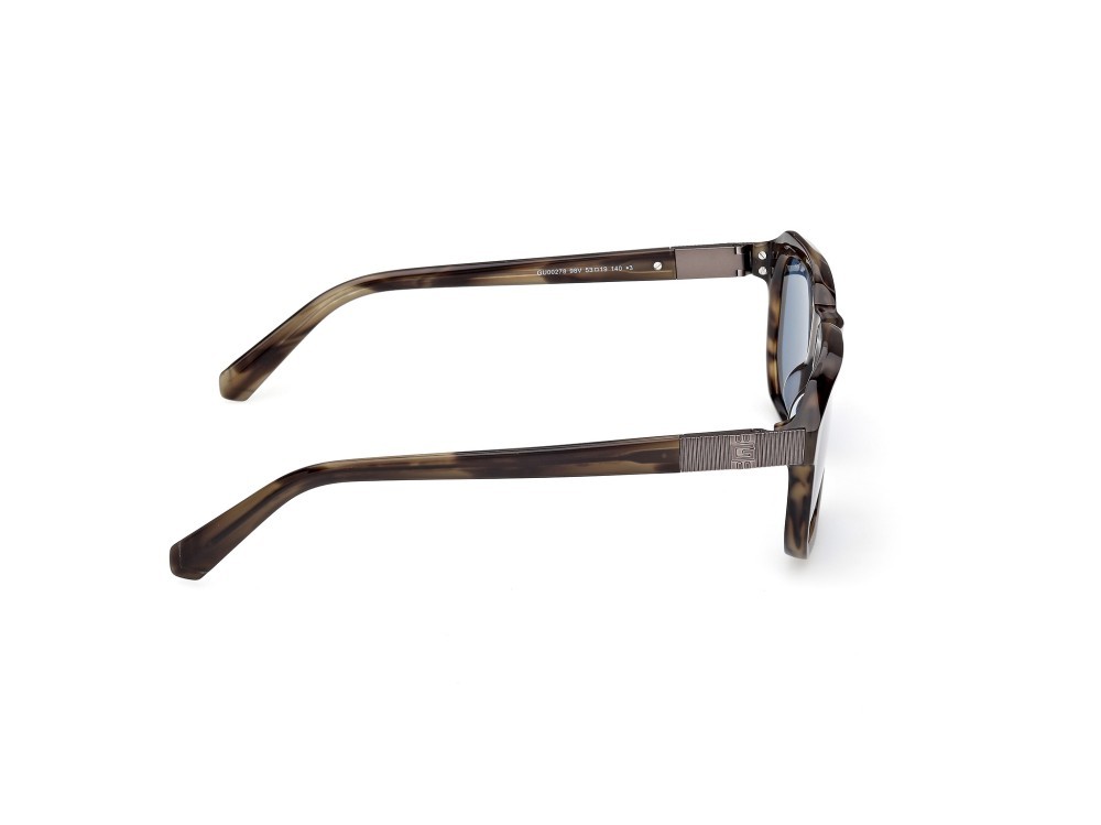 Occhiali da sole Guess GU00278 (98V) colore verde scuro/corno forma rettangolare lenti blu