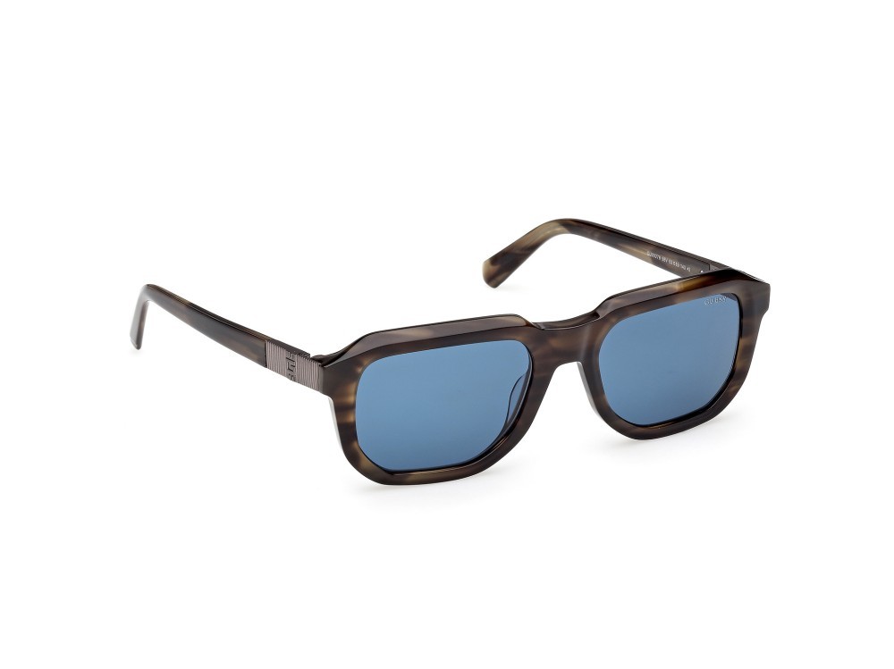 Occhiali da sole Guess GU00278 (98V) colore verde scuro/corno forma rettangolare lenti blu