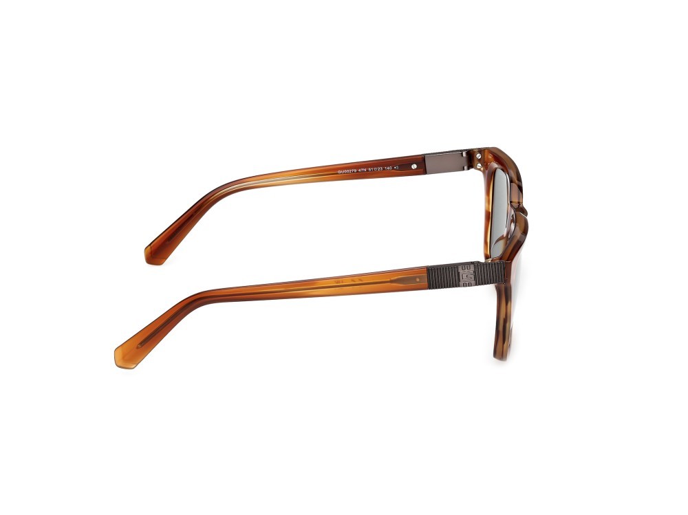 Occhiali da sole Guess GU00279 (47N) colore marrone chiaro/corno forma quadrato lenti verde