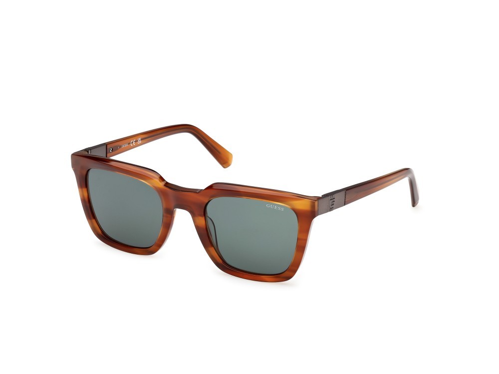 Occhiali da sole Guess GU00279 (47N) colore marrone chiaro/corno forma quadrato lenti verde