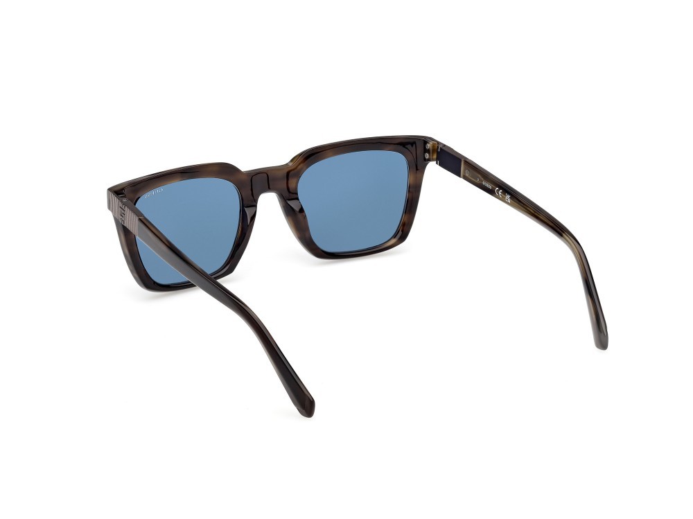 Occhiali da sole Guess GU00279 (98V) colore verde scuro/corno forma quadrato lenti blu