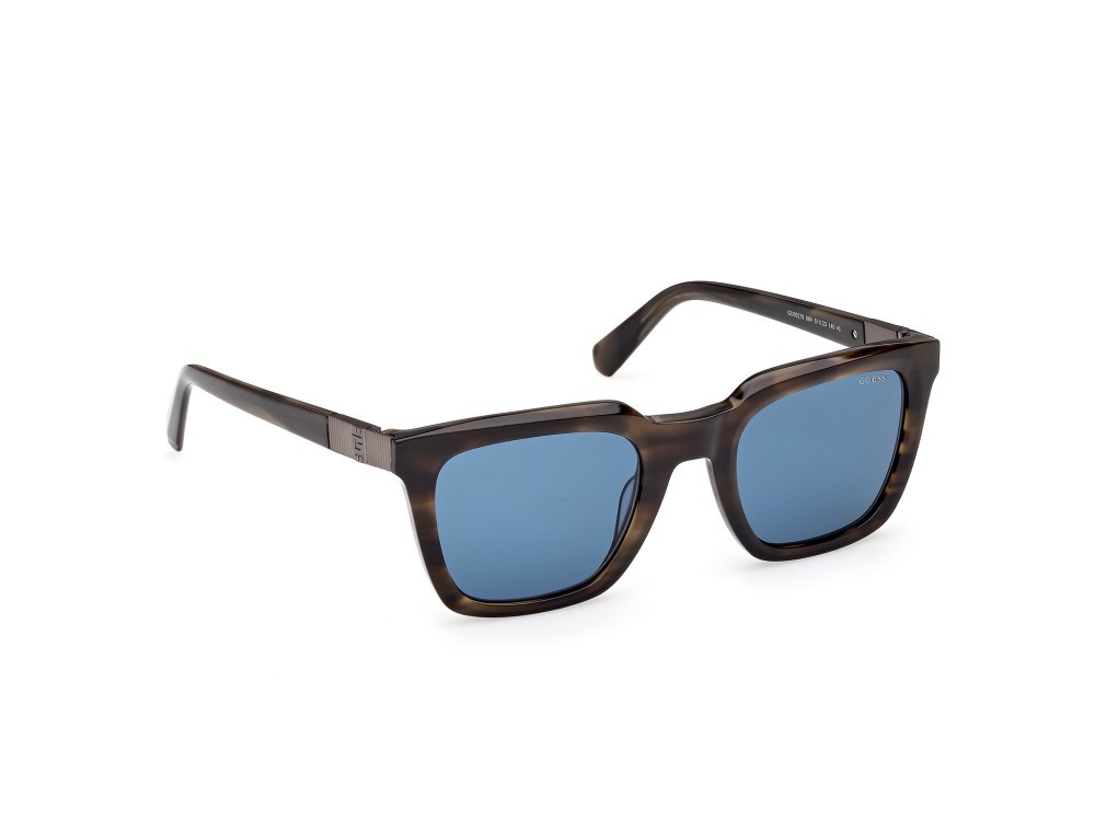Occhiali da sole Guess GU00279 (98V) colore verde scuro/corno forma quadrato lenti blu