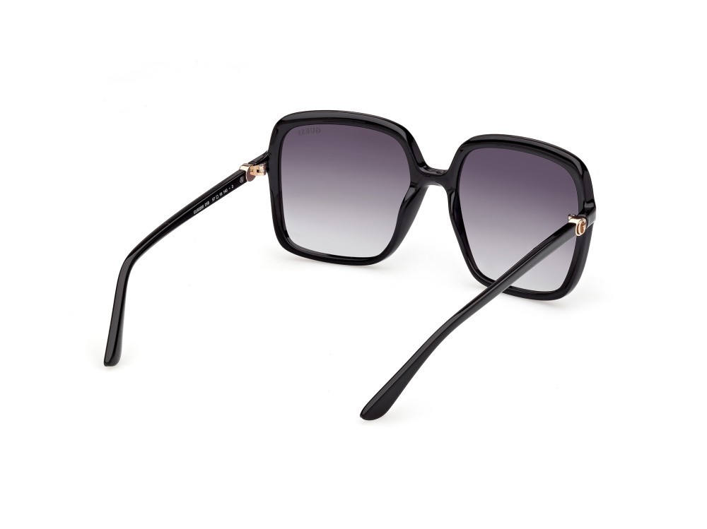 Occhiali da sole Guess GU00280 (01B) colore nero lucido forma quadrato lenti fumo grad.