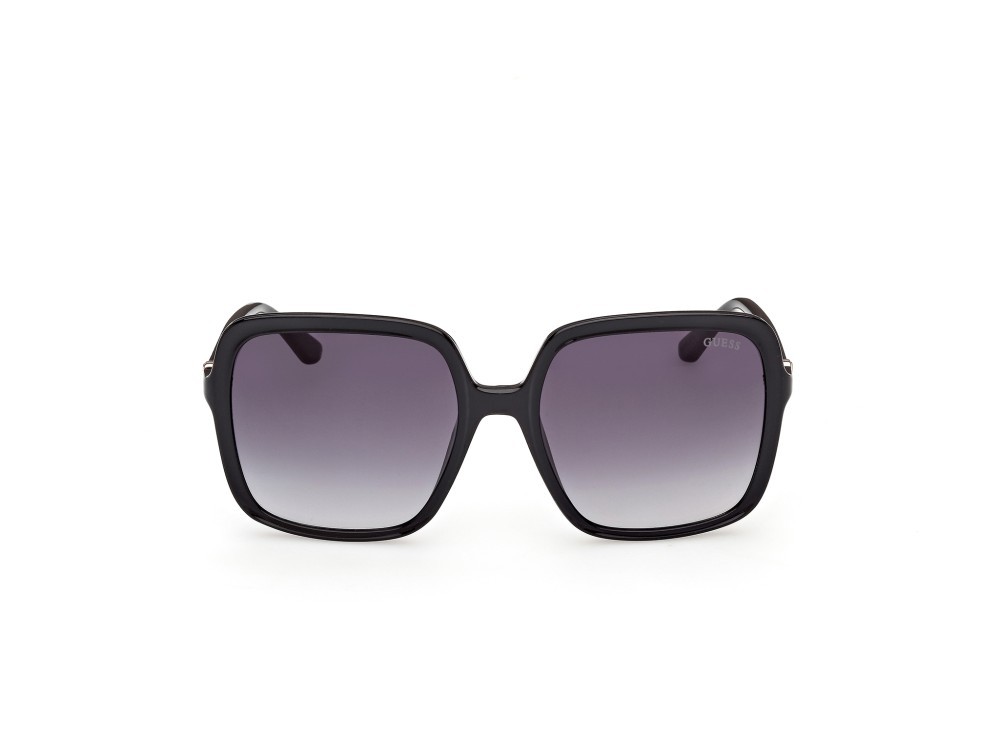 Occhiali da sole Guess GU00280 (01B) colore nero lucido forma quadrato lenti fumo grad.