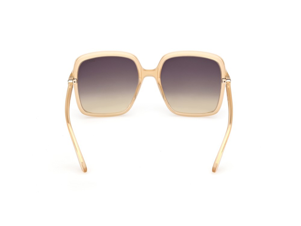 Occhiali da sole Guess GU00280 (41B) colore giallo chiaro lucido forma quadrato lenti fumo grad.