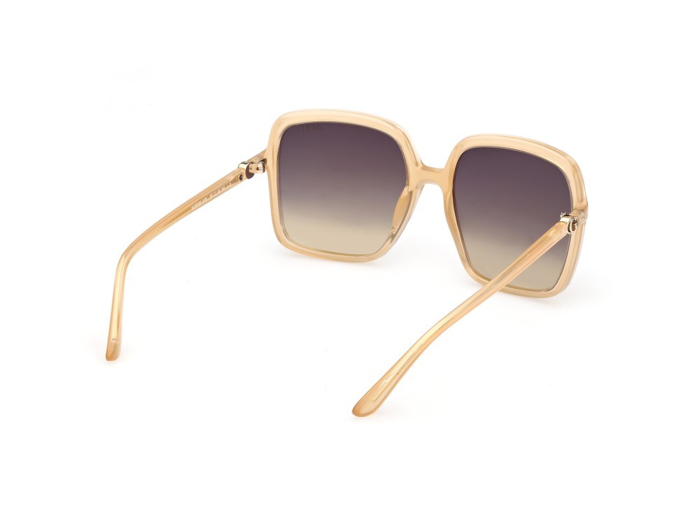 Occhiali da sole Guess GU00280 (41B) colore giallo chiaro lucido forma quadrato lenti fumo grad.