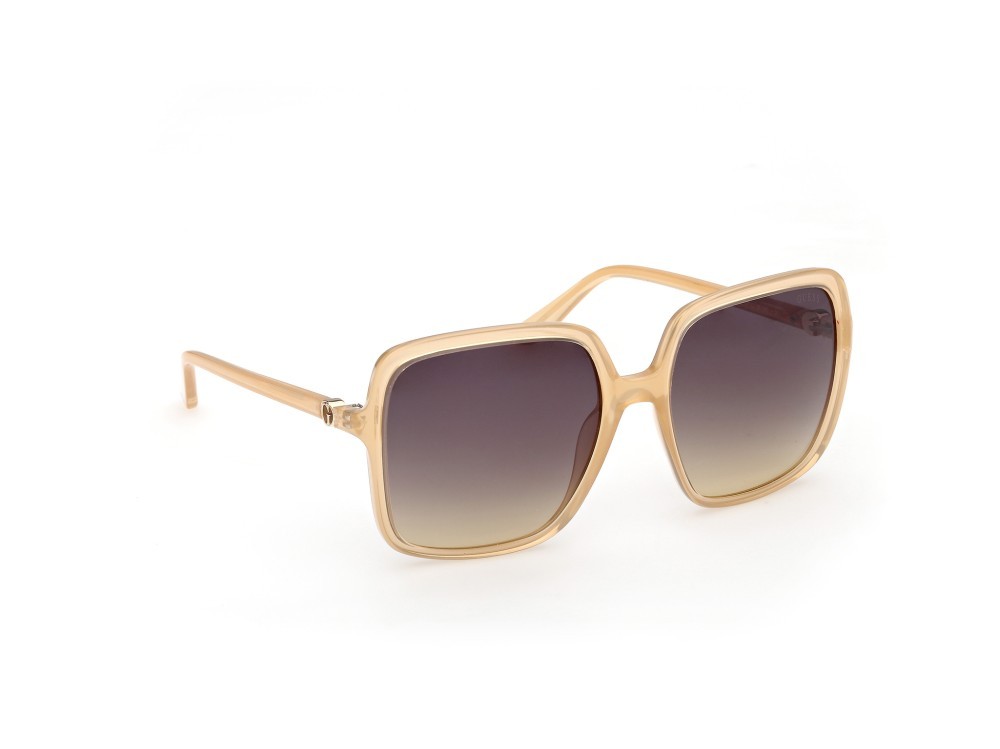 Occhiali da sole Guess GU00280 (41B) colore giallo chiaro lucido forma quadrato lenti fumo grad.