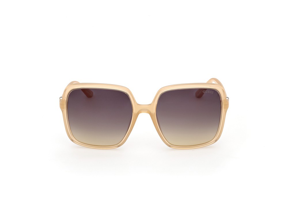 Occhiali da sole Guess GU00280 (41B) colore giallo chiaro lucido forma quadrato lenti fumo grad.