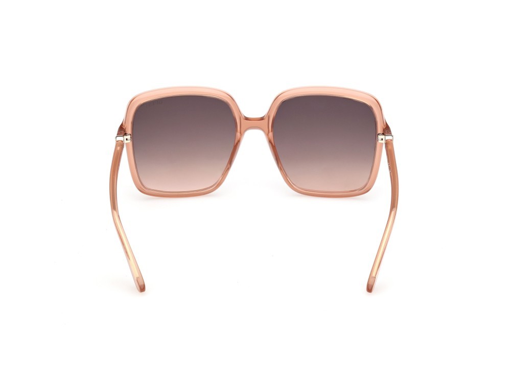 Occhiali da sole Guess GU00280 (44B) colore arancio chiaro lucido forma quadrato lenti fumo grad.