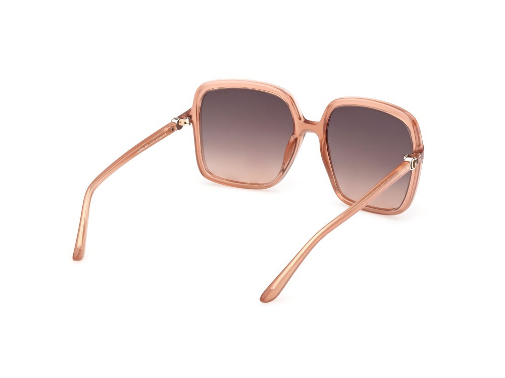 Occhiali da sole Guess GU00280 (44B) colore arancio chiaro lucido forma quadrato lenti fumo grad.
