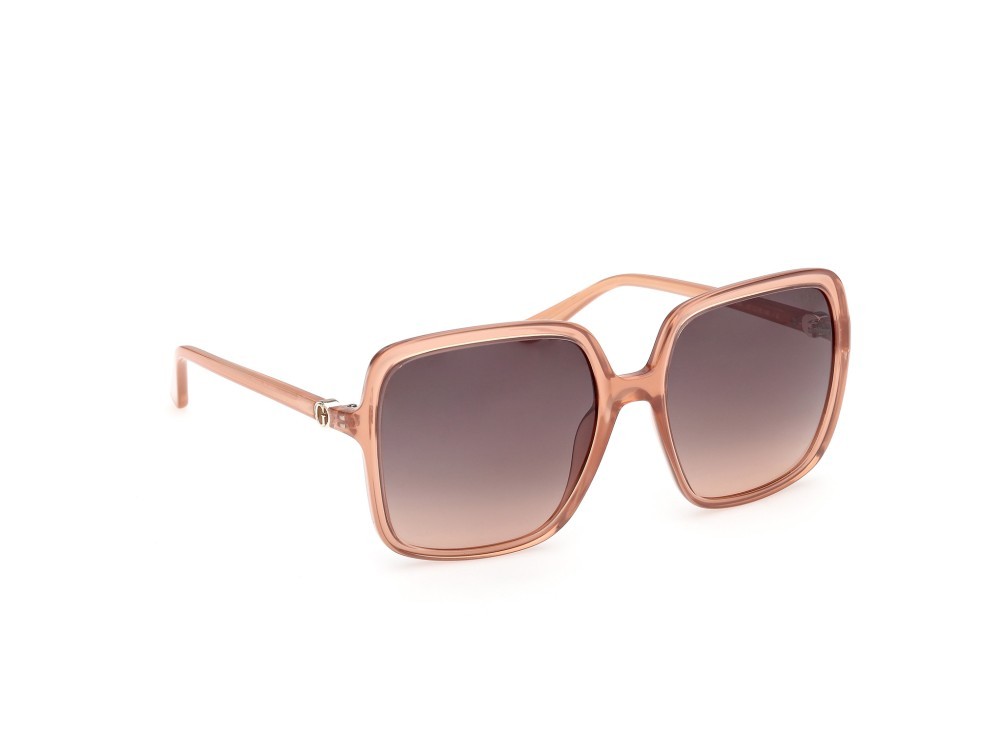 Occhiali da sole Guess GU00280 (44B) colore arancio chiaro lucido forma quadrato lenti fumo grad.