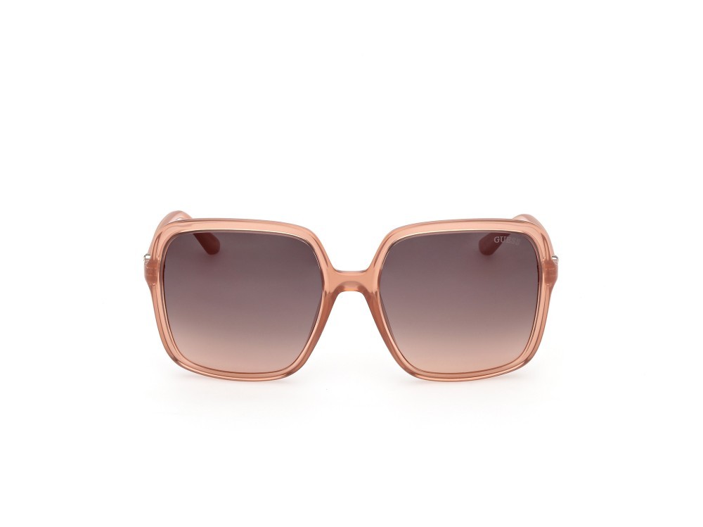 Occhiali da sole Guess GU00280 (44B) colore arancio chiaro lucido forma quadrato lenti fumo grad.