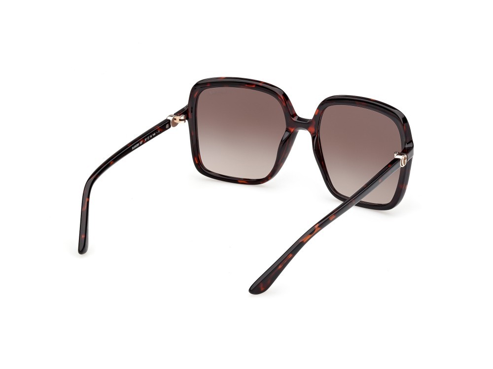 Occhiali da sole Guess GU00280 (52F) colore avana scura forma quadrato lenti marrone sfumato