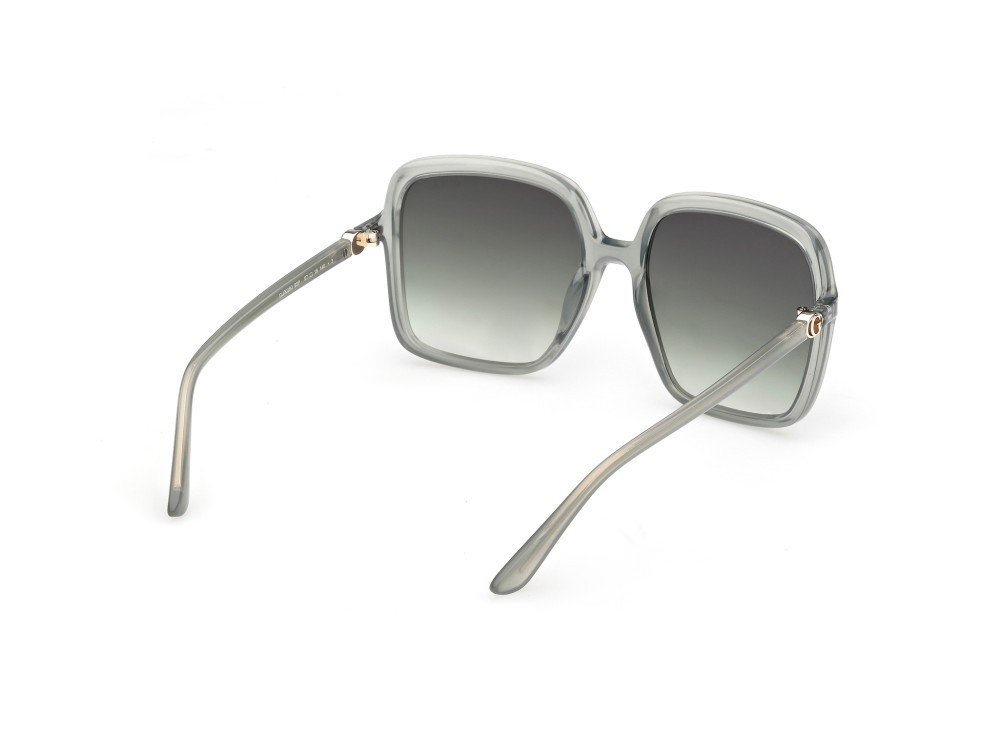Occhiali da sole Guess GU00280 (93P) colore verde chiaro lucido  forma quadrato lenti verde sfumato