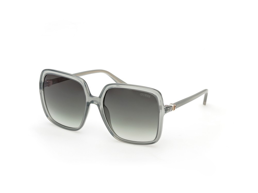 Occhiali da sole Guess GU00280 (93P) colore verde chiaro lucido  forma quadrato lenti verde sfumato