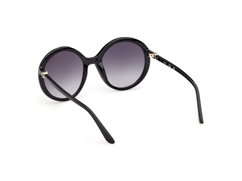 Occhiali da sole Guess GU00281 (01B) colore nero lucido forma rotondo lenti fumo grad.