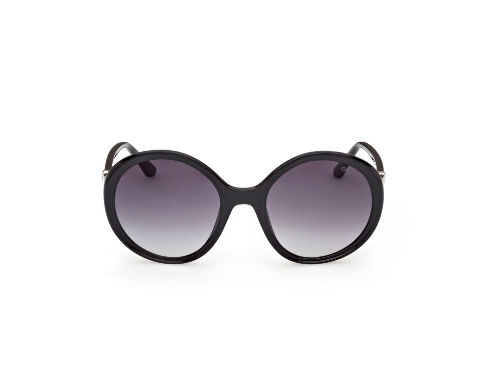 Occhiali da sole Guess GU00281 (01B) colore nero lucido forma rotondo lenti fumo grad.