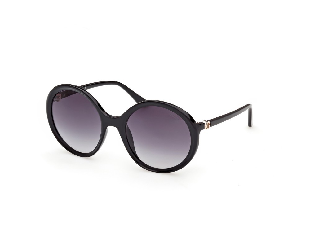 Occhiali da sole Guess GU00281 (01B) colore nero lucido forma rotondo lenti fumo grad.