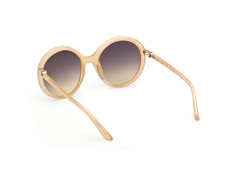 Occhiali da sole Guess GU00281 (41B) colore giallo chiaro lucido forma rotondo lenti fumo grad.