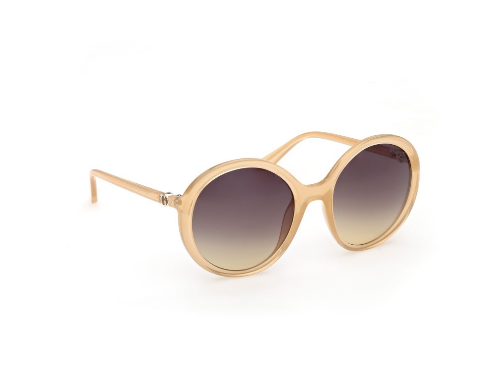 Occhiali da sole Guess GU00281 (41B) colore giallo chiaro lucido forma rotondo lenti fumo grad.