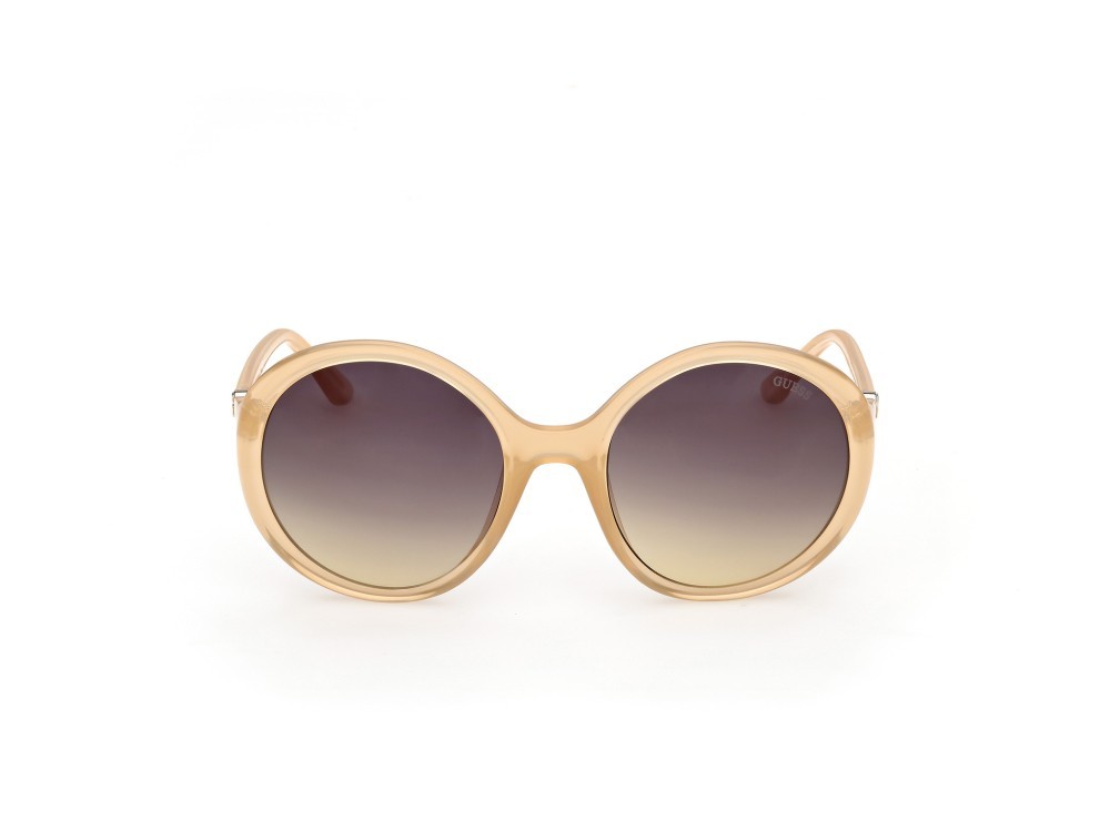 Occhiali da sole Guess GU00281 (41B) colore giallo chiaro lucido forma rotondo lenti fumo grad.
