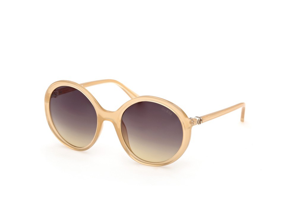 Occhiali da sole Guess GU00281 (41B) colore giallo chiaro lucido forma rotondo lenti fumo grad.