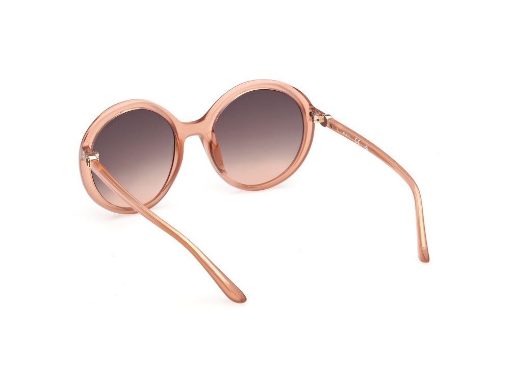 Occhiali da sole Guess GU00281 (44B) colore arancio chiaro lucido forma rotondo lenti fumo grad.