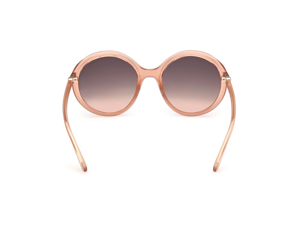 Occhiali da sole Guess GU00281 (44B) colore arancio chiaro lucido forma rotondo lenti fumo grad.